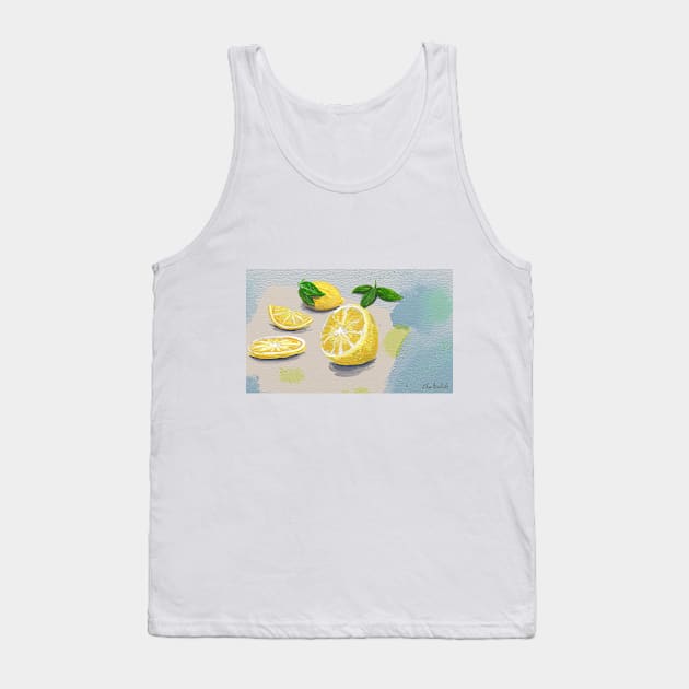 Lemon Slices - Painting Tank Top by ibadishi